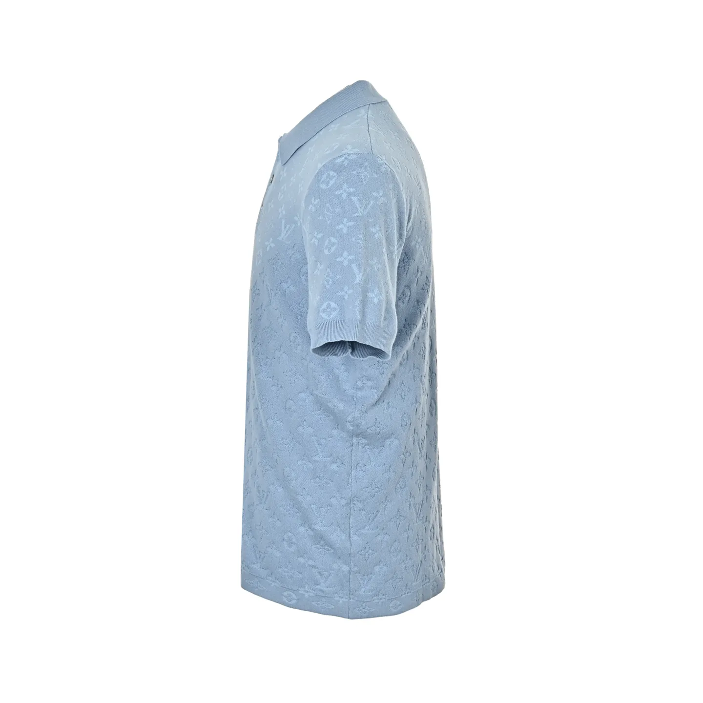 Louis Vuitton/Louis Vuitton 26ss dark pattern old flower jacquard knitted Polo short sleeves